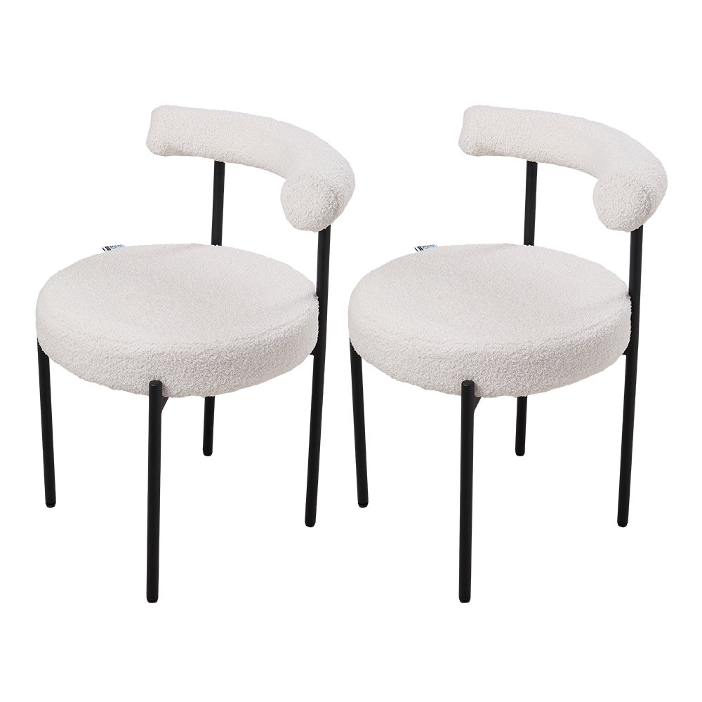 48cm H Upholstered Accent in White