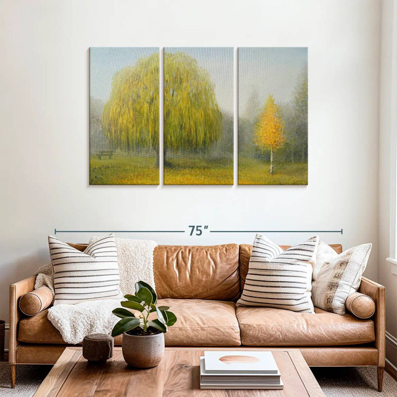 Peinture Harnek Misty Willow Tree, H 36 po x l 57 po