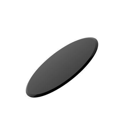Black 24-inch Round Tempered Glass Table Top, 1/2-inch Thick Polished Edge, Heat And Corrosion , Great For Patio Dining Tables Impact Lobby Coffee