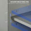 Armoire de rangement haute pour salle de bain étroite avec portes et tablettes-1441806066