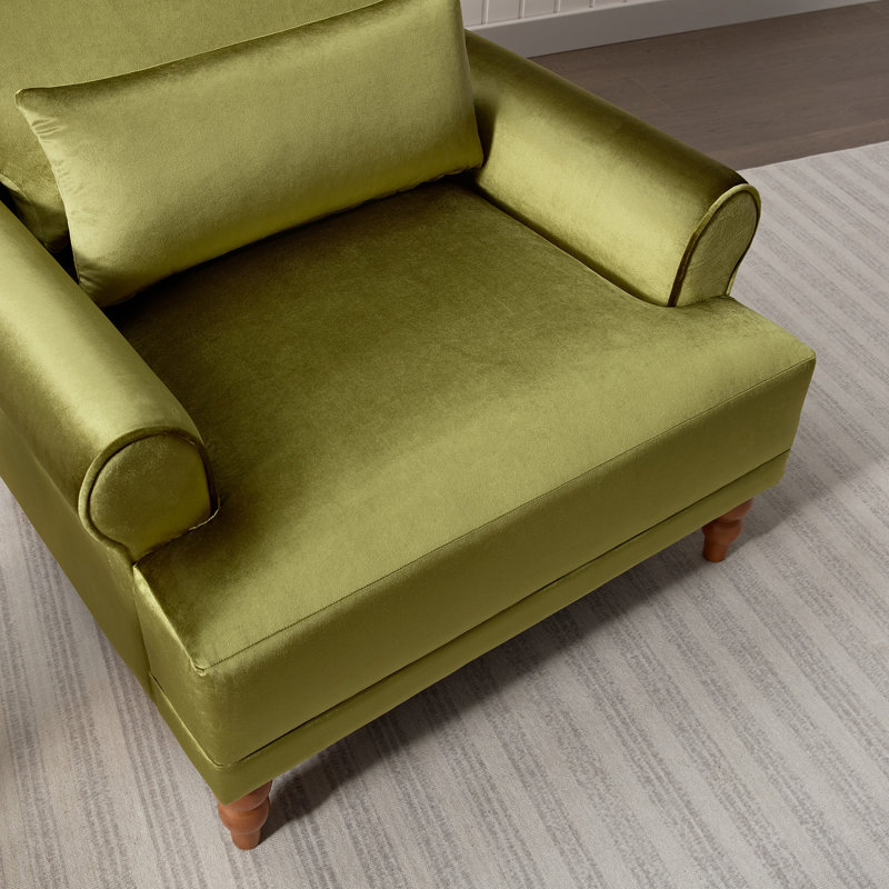 Chaise d'appoint, chaises de salon rembourrées, Velours vert