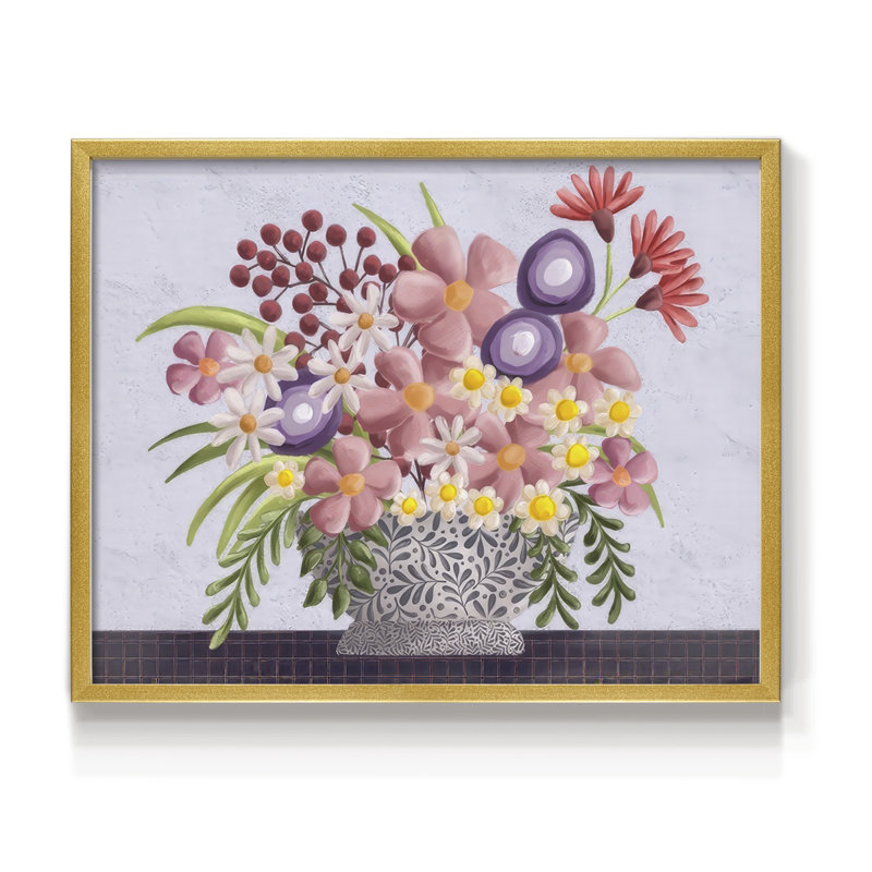 Snappy Bouquet II -Framed Print - Restickable, 8" H x 10" W