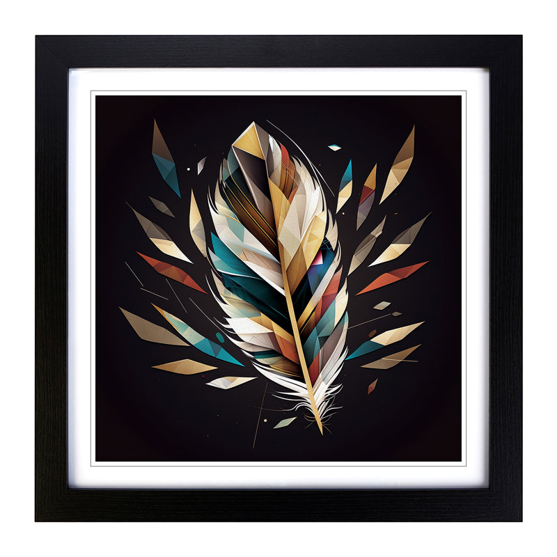 Single Picture Frame Print on Wood, Black