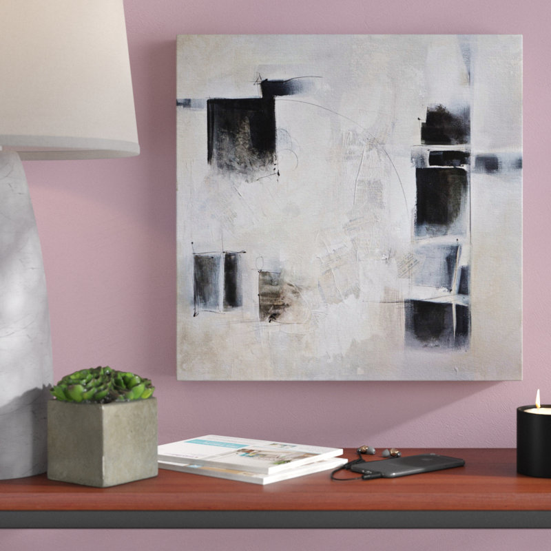 « noir et blanc et entree », reproduction sur toile, H 14 po x l 14 po x P 2 po, Toile tendue