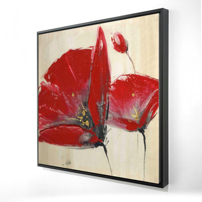 "Trois fleurs rouges"