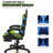 PU Leather Adjustable Gaming Chair, Ergonomic Desk Computer Chair with Headrest, Footrest and Lumbar Support-50490337