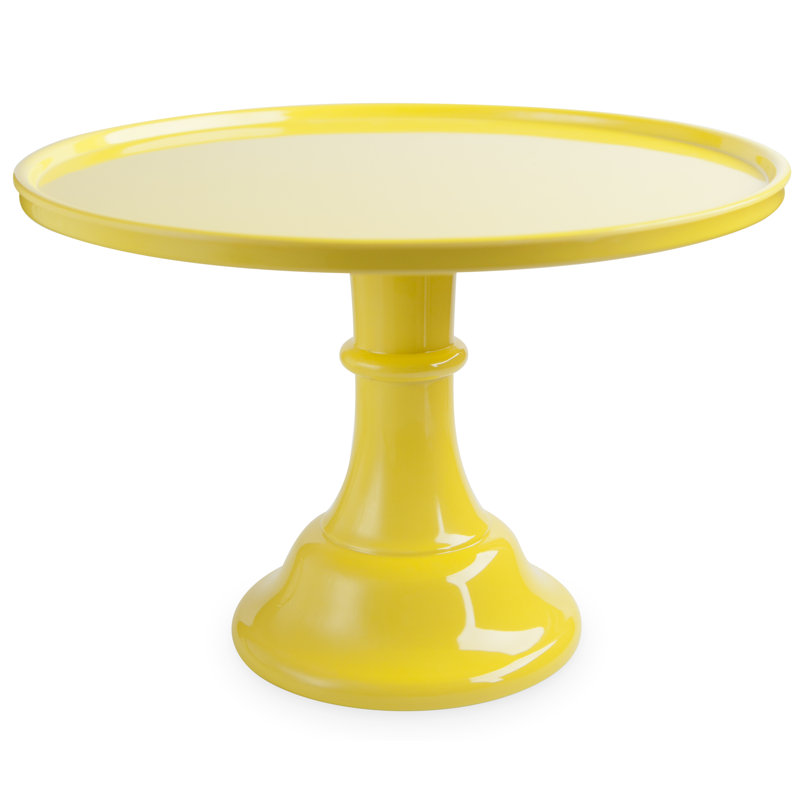 Présentoir à gâteaux en mélamine, Jaune