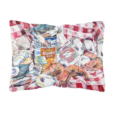 Coussin décoratif intérieur/extérieur bleu runner gumbo receiping