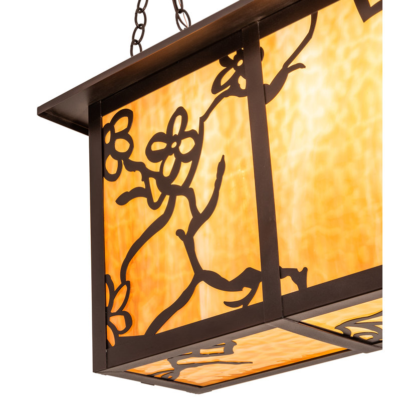 Luminaire suspendu carré/rectangulaire à 4 lumières