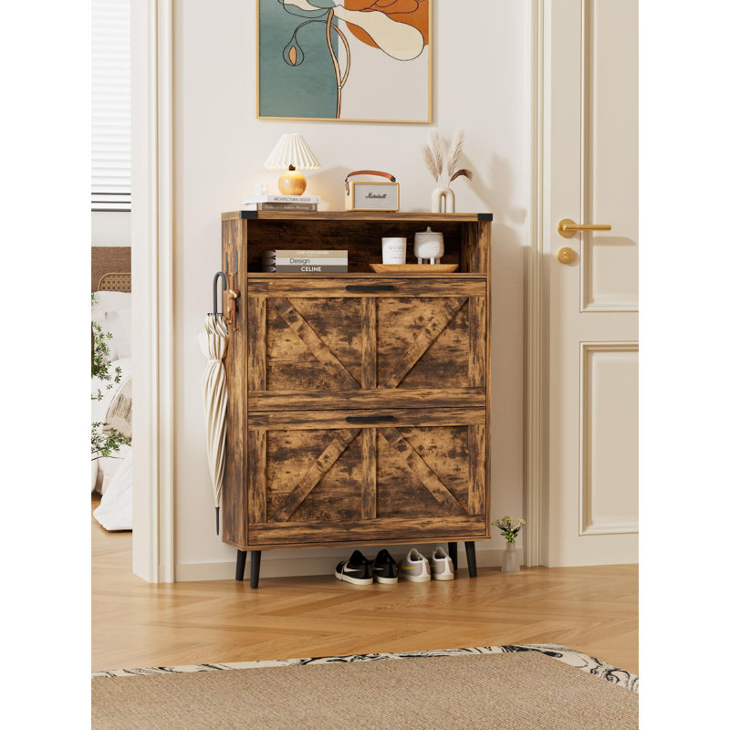 16 Pair Shoe Storage Cabinet
