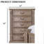 Mobilier de chambre à coucher de style transitionnel avec finition de dentil de style chêne 1 pièce