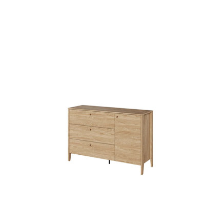 Holger 136cm W 3 - Drawer Chest of Drawers