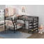 L-Shaped Bunk Bed And Loft Bed With Four Built-In Shelves