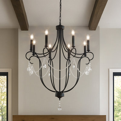  Luminaire suspendu de style chandelier en cristal candélabre rétro de style Mid-Century moderne et unique 32 lumières à 8 lumières de 32 po pour le salon, la salle à manger et le vestibule
