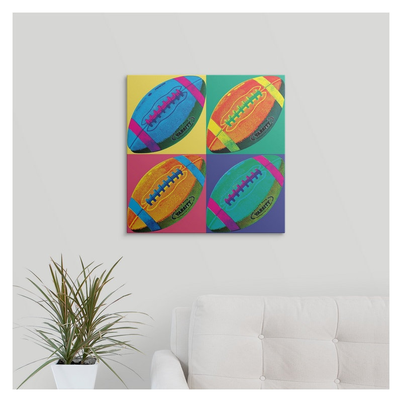 « -football », impression Ball Four, H 35 po x l 35 po x P 1,5 po, Toile