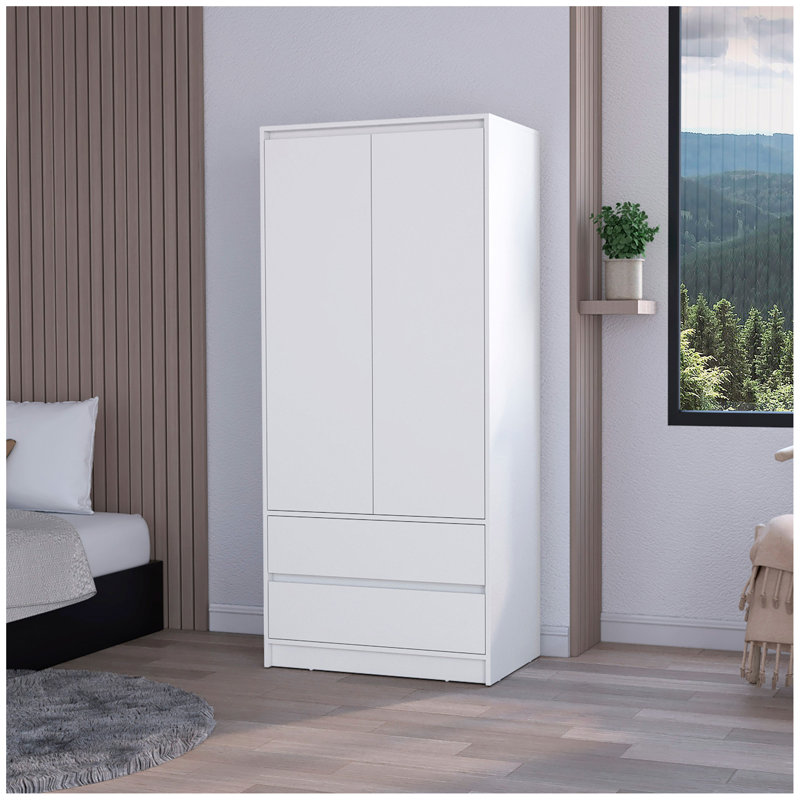 Armoire 2 tiroirs, Blanc