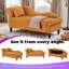 Chaise longue en velours avec rangement UNABO, chaise longue ergonomique avec accoudoir gauche et coussin lombaire-129022221