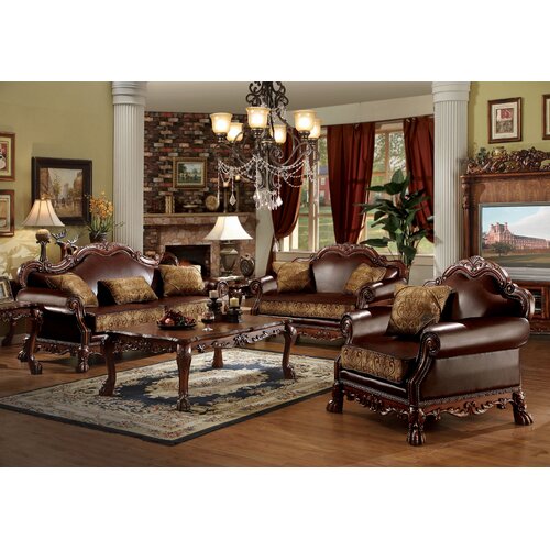 Lark Manor Caruthers Faux Leather Living Room Set & Reviews | Wayfair