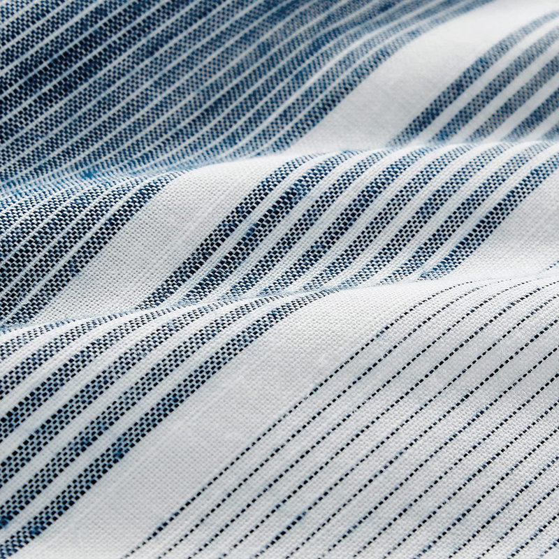 Cabana Stripe 7-Piece Navy White Yarn Dyed Comforter Set, King Comforter + 6 Additional Pieces
