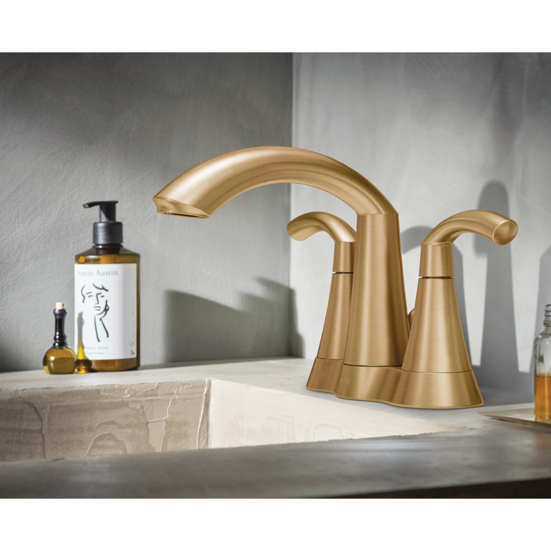 Moen Glyde Two-Handle High Arc Centerset Bathroom Faucet