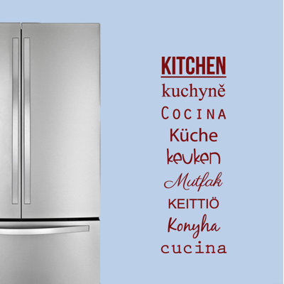 Décalcomanie murale mots pour la cuisine