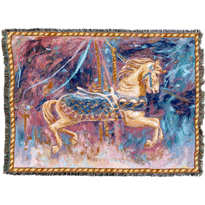 Jeté en coton Pure Country Weavers, Carrousel «Merry Go Round»