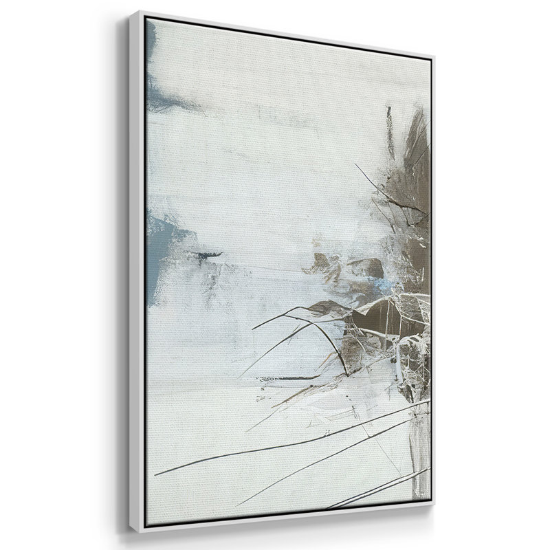 Winter Abstraction III 3 pièces, Cadre blanc, H 40 po x l 78 po x P 2 po