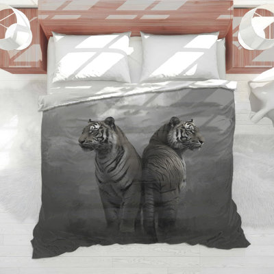 Édredon deux tigres blancs