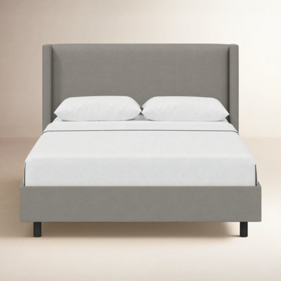 Hanson Upholstered Wingback Platform Bed