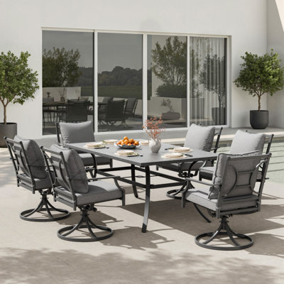 Kennelly Rectangular 6 - Person 66.14" Long Dining Set with Cushions