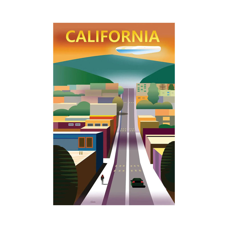 California Street by Charles Harker - Wrapped Canvas Print, 30.48cm H x 20.32cm W x 1.9cm D