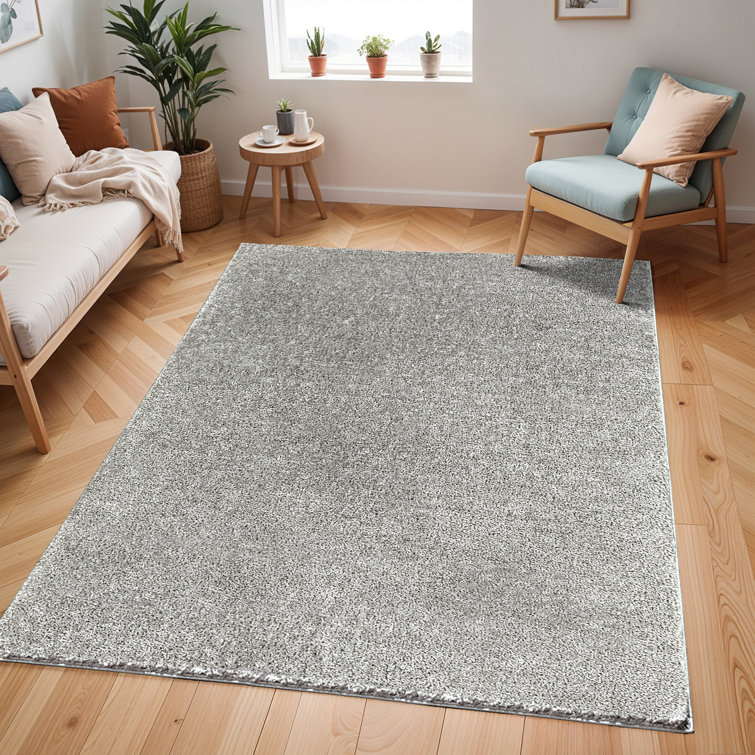 Amneris Modern Boho Soft Fluffy Thick Plush Pile Moss Green Area Rug