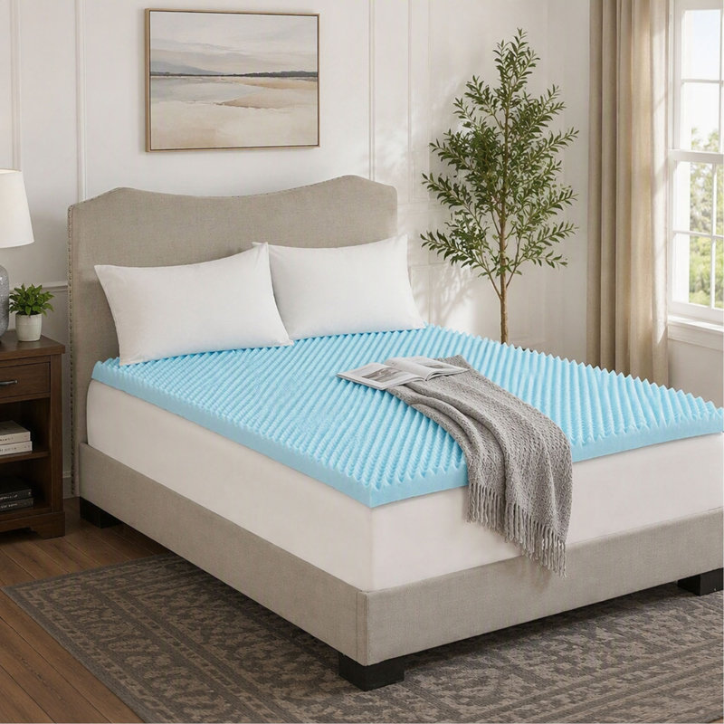 Surmatelas réversible toutes saisons hypoallergénique, 3", Très grand californien