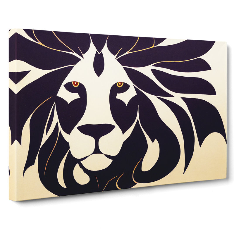 Energising Abstract Lion - Wrapped Canvas, 40cm H x 60cm W x 3cm D