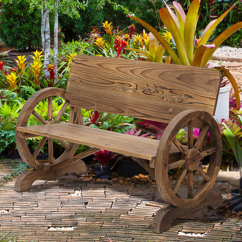 Solid Wood Fir Outdoor Bench