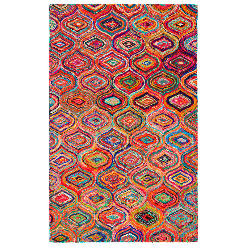 Tapis géométrique touffeté à la main Nantucket, Rectangle 8 pi x 10 pi