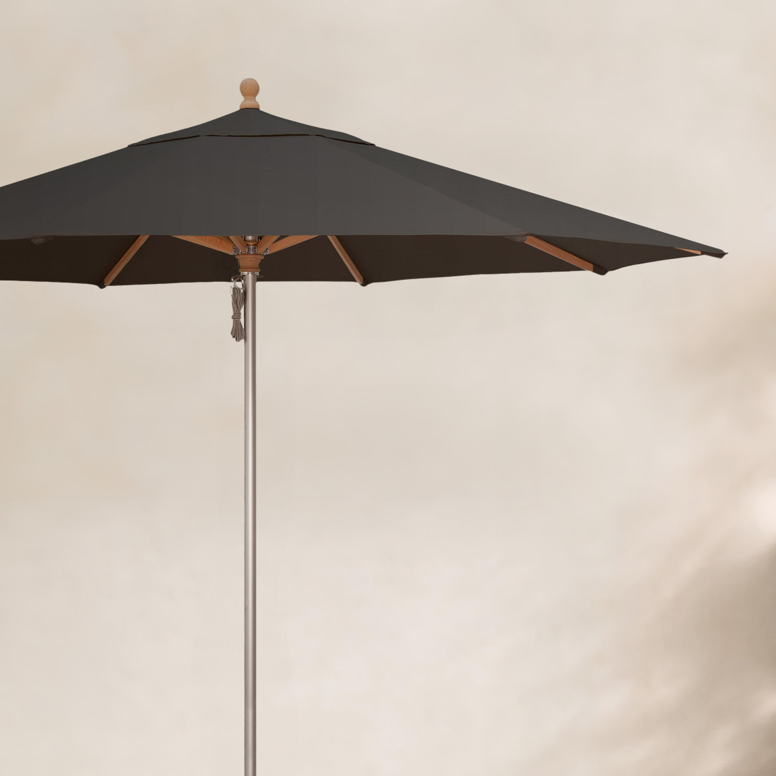 Darlington 132'' Outdoor Umbrella, Canvas Black Sunbrella® Canvas