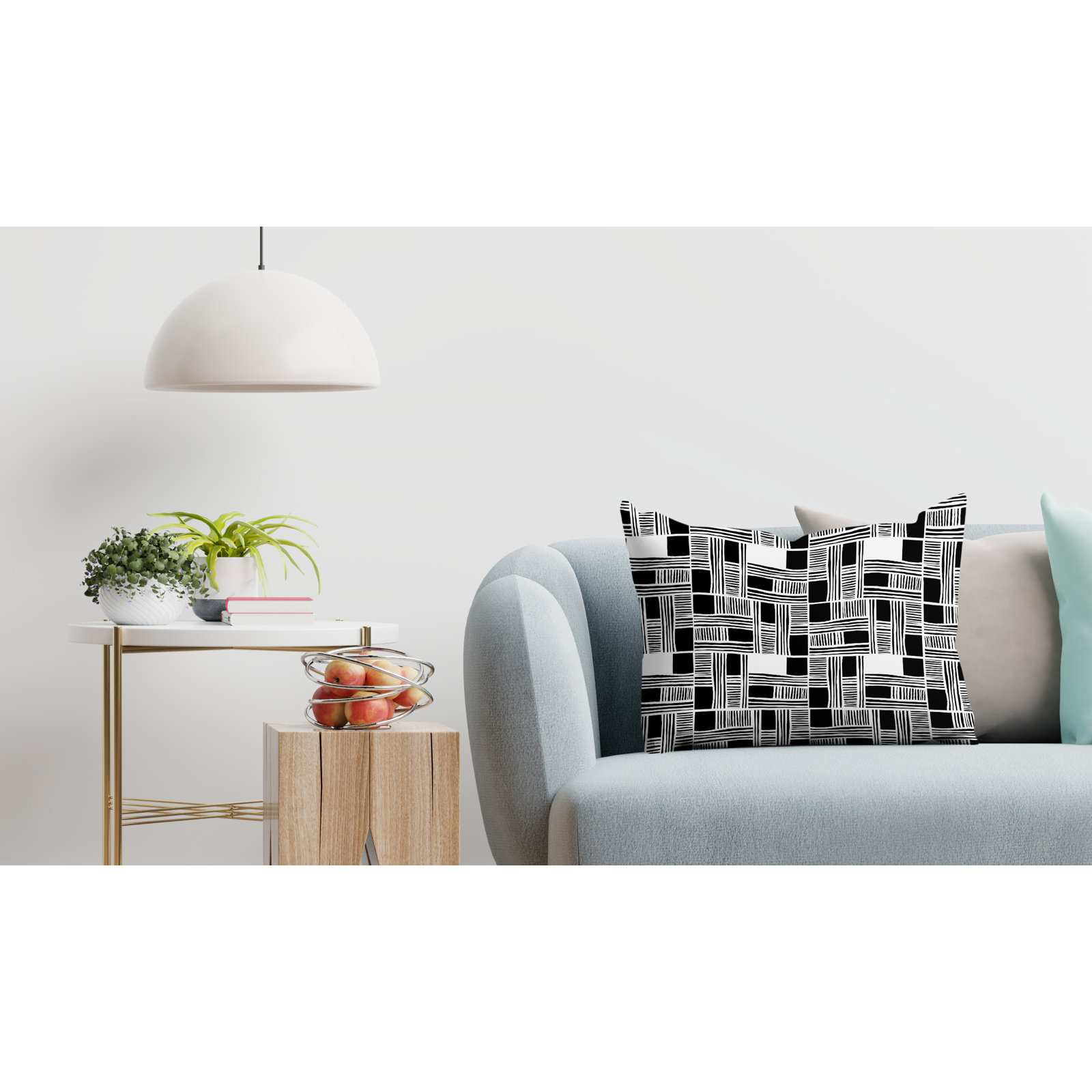 Kapri Indoor/Outdoor Throw Pillow, Black, 14" x 20", Rectangle
