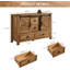 Commode de chambre à coucher avec 4 tiroirs et portes de grange coulissantes Terramuggus-624406777