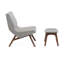 Chaise longue rembourrée avec repose-pieds Danity-55173632