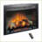 Electric Fireplace Insert, 28 Inch Multicolored Flames Adjustable Brightness | Tempered Glass+Sheet Metal | Primary Living Space