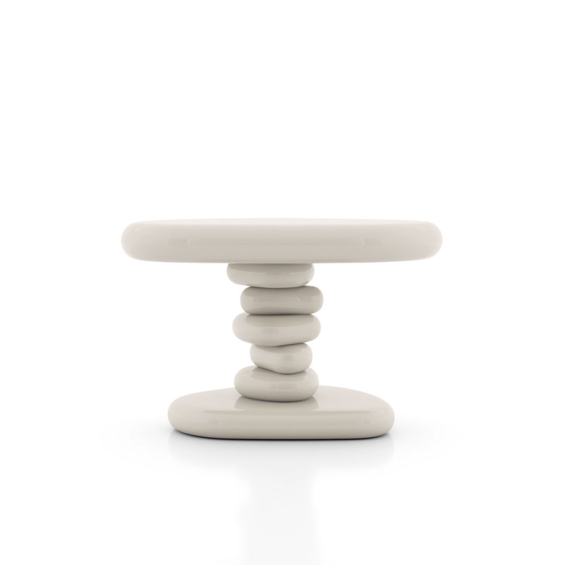 Table d'appoint Jahmaal, Crème, crème