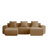 Modular Velvet Sofa with No Assembly Required