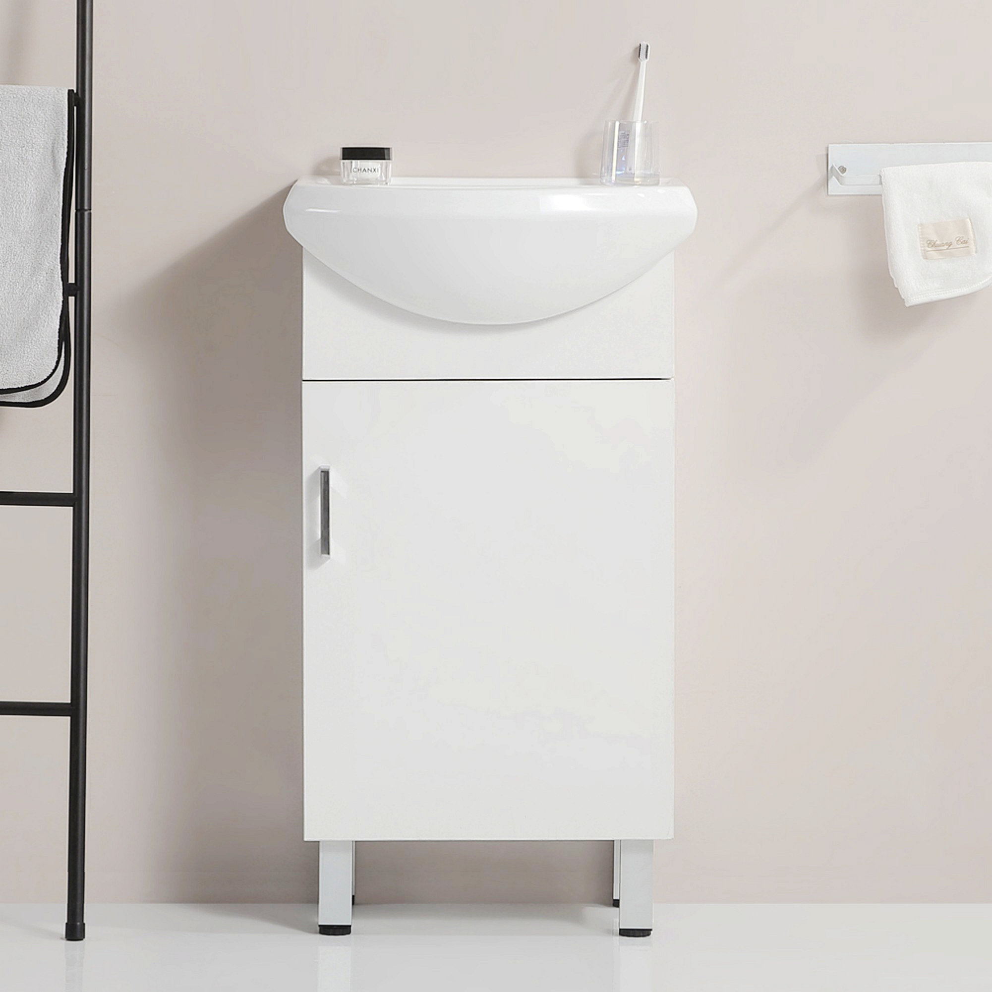 Hokku Designs Contemporary Mini Bathroom Cabinet With Ceramic Sink ...