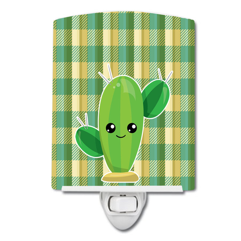 Ampoule de nuit en céramique cactus