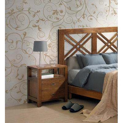 Guildhall 51cm W Solid Wood Bedside Table