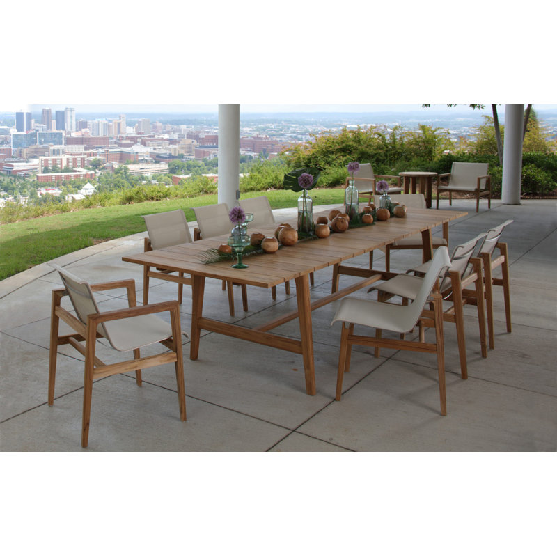 Coast Outdoor Dining Table, Oyster Teak