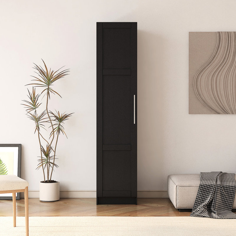 Rangement mural noir empilable, P 15,56 po x l 72,06 po. Cloisons mobiles pour plus d'espace de rangement. Idéal pour la cuisine, la salle de bain et le garage. Armoire, tablettes et portes. Extra. Facile à nettoyer