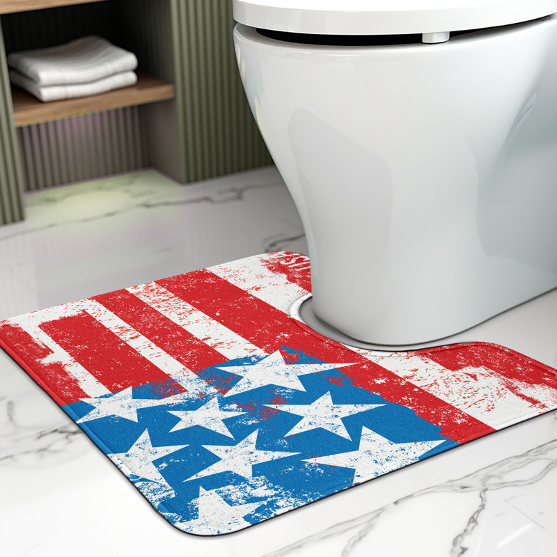 Tapis de salle de bain en U American Flag