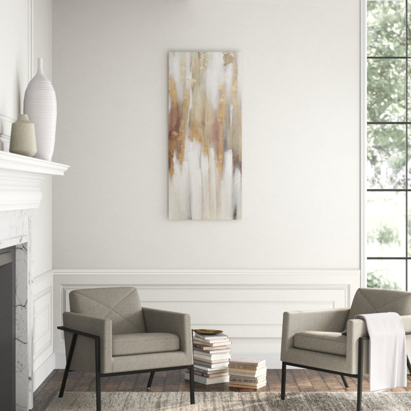 Golden Bull II Painting by Derek Shaw, Outdoor, 55" H x 24" W x 1.5" D
